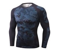 UGLY FROG HuJS01 Compression Base LayersMen's High-Elastic Tight-fitting Fitness Clothes Digital Printing Quick-drying Breathable Training T-shirt Running Sports Long-sleeved D13029