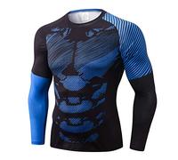 UGLY FROG HuJS01 Compression Base LayersMen's High-Elastic Tight-fitting Fitness Clothes Digital Printing Quick-drying Breathable Training T-shirt Running Sports Long-sleeved D13029