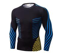 UGLY FROG HuJS01 Compression Base LayersMen's High-Elastic Tight-fitting Fitness Clothes Digital Printing Quick-drying Breathable Training T-shirt Running Sports Long-sleeved D13029