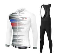 UGLY FROG Men's Classic Winter Cycling Thermal, Lightweight Super Roubaix, Windproof Clothing Set, Long Sleeve Jersey with 20D Padded Bib Tight for Biking Splinter