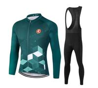 UGLY FROG Men's Cycling Long Sleeve Jacket Suit with 3 Pockets Stretch Breathable Fabric Moisture Wicking Winter Wear