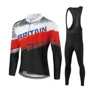 UGLY FROG Men's Cycling Suit - Thermal Windproof, Lightweight, Super Roubaix Cycle, Fleece lining Clothing Set, Long Sleeve Jersey, Bib Tight for Bicycle Riding