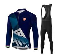 UGLY FROG Men's Winter Cycling Suit Windproof Lightweight Thermal Cycle Clothing Set, Fleece Thermal Cycle Clothing Set,Long Sleeve Warm