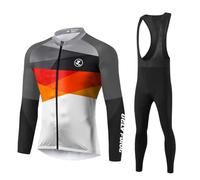 UGLY FROG Men's Winter Cycling Suit Windproof Lightweight Thermal Cycle Clothing Set, Thermal Padded Bib Tight for Bicycle Riding, Long Sleeve Warm Clothes