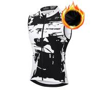 UGLY FROG Men's Winter Thermal Sleeveless Cycling Jersey with Zip Bike Vest Jackets Windproof Reflective