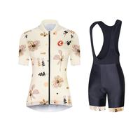 UGLY FROG Women's Cycling Jersey Set Short Sleeves Bike Jersey Zipper Pocket Bicycle Shorts with 20D Padded, Cycling Clothes