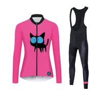 UGLY FROG ZrNvt Womens Thermodream Winter Cycling Suit, Thermal Super Roubaix Clothing Set, Windproof Long Sleeve Jersey Bib Tights for Bicycle Riding