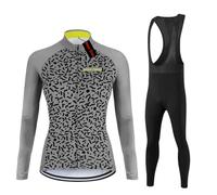UGLY FROG ZrTao2 Set Long Sleeve Women's Thermal Fleece Winter Cycling Clothing Cycling Suits Cycling Jersey with Thermal Fleece Lining Cycling Shorts with Seat Pad + Gel for Cycling MTB Outdoor