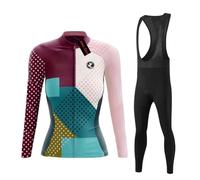 UGLY FROG ZrTao2 Set Long Sleeve Women's Thermal Fleece Winter Cycling Clothing Cycling Suits Cycling Jersey with Thermal Fleece Lining Cycling Shorts with Seat Pad + Gel for Cycling MTB Outdoor