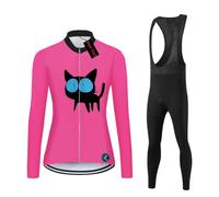 UGLY FROG ZrTao2 Set Long Sleeve Women's Thermal Fleece Winter Cycling Clothing Cycling Suits Cycling Jersey with Thermal Fleece Lining Cycling Shorts with Seat Pad + Gel for Cycling MTB Outdoor