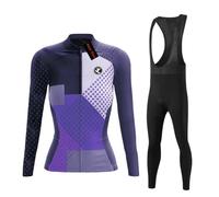 UGLY FROG ZrTao2 Set Long Sleeve Women's Thermal Fleece Winter Cycling Clothing Cycling Suits Cycling Jersey with Thermal Fleece Lining Cycling Shorts with Seat Pad + Gel for Cycling MTB Outdoor