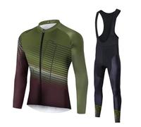 UGLY FROG ZRTZ01 Cycling Jersey Set Long Sleeve Men's Thermal Fleece Winter Cycling Clothing Cycling Suits Cycling Jersey Cycling Shorts with Seat Pad + 20D Gel Pad