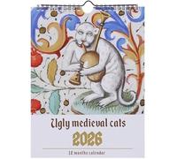 Ugly Medieval Cats Calendar 2026 Funny Calendar 2026 - Weird Historical Cats Monthly Planner for Wall Art, Gag Gift for Cat Lovers & History Buffs