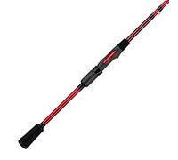 Ugly Stik 6’6” Carbon Spinning Rod - One Piece, 6-12lb Line Rating, Medium Power, Fast Action, 1/8-1/2 oz. Lure Rating, Red/Black