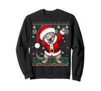Ugly Xmas Fun Dab Dance Santa Irish Wolfhound Dog Christmas Sweatshirt