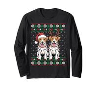 Ugly Xmas Lights Jack Russell Terrier Dogs Christmas Sweater Long Sleeve T-Shirt