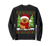 Ugly Xmas Sweater Style Cute Festive Capybara Christmas Sweatshirt
