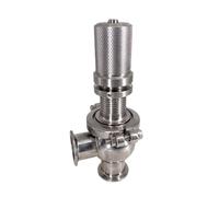 UGLYAF 1.5" Tri Clamp Adjustable Pressure Relief Safety Valve Sanitary SUS 304 Stainless Steel Liquid Gas Brew Diary Product(5-10 bar)