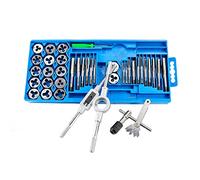 UGMVKSGSD Thread Tap and Die Set Metric Thread Taps Hand Tap Set M3-M12 Tap Wrench 40Pcs Right Hand Screw Taps Drill Threading Taps Die