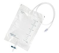 Ugo 2L Night Bags (x10) - Urine Drainage Bags/Urinal Catheter Night Bags, T Tap or Lever Tap with Kink Free Connection (Ugo 11 - Single Use T Tap, Sterile)