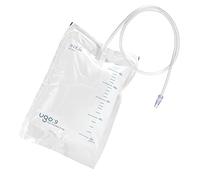 Ugo 2L Night Bags (x10) - Urine Drainage Bags/Urinal Catheter Night Bags, T Tap or Lever Tap with Kink Free Connection (Ugo 9 - Single Use Non Drainable, Non-Sterile)
