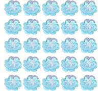 UGOMEDA 100 Pcs Sequin Bead Flowers Patches, 0.8"/2cm Flowers Applique with Crystal Beaded Sew on Cloth Patch for Dress Garment Shoes Bags Accessory DIY Clothes Craft,Sky Blue