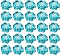 UGOMEDA 100 Pcs Sequin Bead Flowers Patches, 0.8"/2cm Flowers Applique with Crystal Beaded Sew on Cloth Patch for Dress Garment Shoes Bags Accessory DIY Clothes Craft,Blue