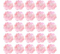 UGOMEDA 100 Pcs Sequin Bead Flowers Patches, 0.8"/2cm Flowers Applique with Crystal Beaded Sew on Cloth Patch for Dress Garment Shoes Bags Accessory DIY Clothes Craft,Pink