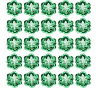 UGOMEDA 100 Pcs Sequin Bead Flowers Patches, 0.8"/2cm Flowers Applique with Crystal Beaded Sew on Cloth Patch for Dress Garment Shoes Bags Accessory DIY Clothes Craft,Green