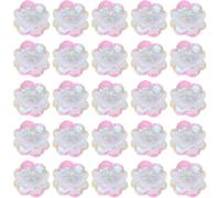 UGOMEDA 100 Pcs Sequin Bead Flowers Patches, 0.8"/2cm Flowers Applique with Crystal Beaded Sew on Cloth Patch for Dress Garment Shoes Bags Accessory DIY Clothes Craft,White