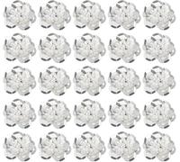 UGOMEDA 100 Pcs Sequin Bead Flowers Patches, 0.8"/2cm Flowers Applique with Crystal Beaded Sew on Cloth Patch for Dress Garment Shoes Bags Accessory DIY Clothes Craft,Gray