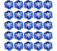 UGOMEDA 100 Pcs Sequin Bead Flowers Patches, 0.8"/2cm Flowers Applique with Crystal Beaded Sew on Cloth Patch for Dress Garment Shoes Bags Accessory DIY Clothes Craft,Dark Blue