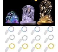 ugomeda Fairy Lights Battery Operated, 2m 20 LED Copper Wire Bottle Light, Firefly String Decorative Lighting for Home Table Party Wedding Indoor Jar Garden Christmas Decor,Mix-Coloured,12 Packs