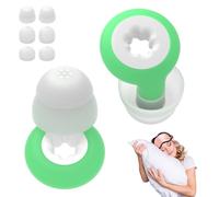 Ugopw Ear Plugs for Sleeping Noise, 2 Pack High Fidelity Ear Plugs, Reusable Silicone Earplugs for Concert, Rave, Work, Musicians, 3 Pair Ear Tips in S/M/L, 18-25 dB Noise Cancelling Green