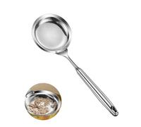 Ugotit Skimmer Spoon One-Piece Perforated, Strainer Ladle - No Mesh, No Welds Stainless Steel Skimmer Ladle and Strainer Spoon for Hot Pot, Soup, Frying, Dumplings, Dishwasher Safety