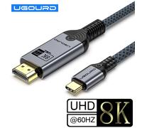 UGOURD USB C to HDMI2.0 Cable Type C to HDMI 4K60HZ Adapter Thunderbolt 3 4 to HDTV 2.0 Converter Cable for iphone 15 16 MacBook C to HDMI1.4-4K30HZ