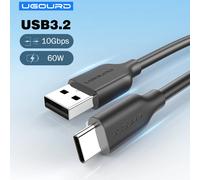 UGOURD USB3.2 10Gbps Cable USB 3.0/3.1/3.2 OTG Cable USB A to USB Type C Data Transfer SSD Hard Disk Cable 3A 60W QC 3.0 A to C USB3.2 10G