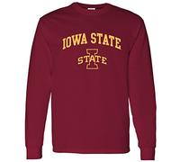 UGP Campus Apparel AL03 - Iowa State Cyclones Arch Logo Long Sleeve - Small - Cardinal Red