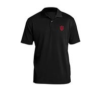 UGP Campus Apparel AP07 - Indiana Hoosiers Primary Logo Left Chest Mens Polo - Medium - Black