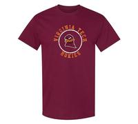 UGP Campus Apparel AS04 -Distressed Circle Logo T Shirt, Virginia Tech Hokies Maroon, XL