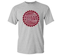 UGP Campus Apparel Lucky Smells - Lumber Saw Mill Miserable T Shirt, Sport Grey, S
