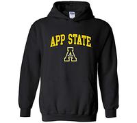 UGP Campus Apparel NCAA Officially Licensed College - University Team Color Arch Logo Hoodie, Appalachian State Mountaineers Black, XXL