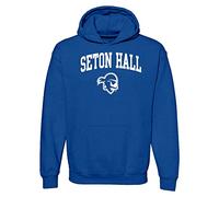 UGP Campus Apparel NCAA Officially licensed College - University Team Color Arch Logo Hoodie, Seton Hall Pirates Royal, L