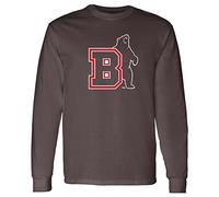 UGP Campus Apparel NCAA Officially licensed College - University Team Color Primary Logo Long Sleeve, Brown University Bears Dk Chocolate, XXL