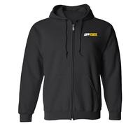 UGP Campus Apparel NCAA Primary Logo, Team Color Full Zip Hoodie, College, University, Appalachian State Mountaineers Black, S