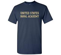 UGP Campus Apparel NCAA University Basic Block Sports Team T-Shirt, Us Naval Academy Midshipmen Navy, XL