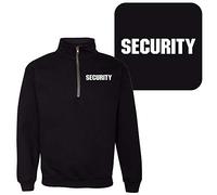 UGP Campus Apparel Security - Bouncer Event Safety Staff Officer Guard 1/4 Zip Sweatshirt - Black - Large