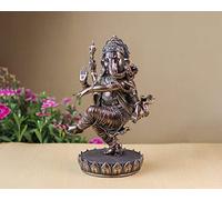 UGRA Dancing Ganesha Statue - 20.5 CM Bonded Bronze | Hindu Elephant God of Good Luck, Wealth & New Beginnings