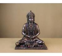 UGRA Hanuman Statue - 20 CM Bonded Bronze Meditating Lord Hanuman | Hindu God of Devotion, Strength, Celibacy & Bhakti