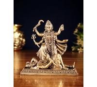 UGRA Maa Kali Idol in Brass - 10.16 CM Black Kalika Murti | Hindu Devi Sculpture for Mandir, Home Pooja, Durga Kali Worship & Spiritual Decor